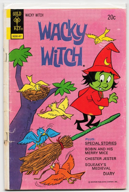Wacky Witch #15 (Gold Key, 1974), raw, ungraded comic book — front cover