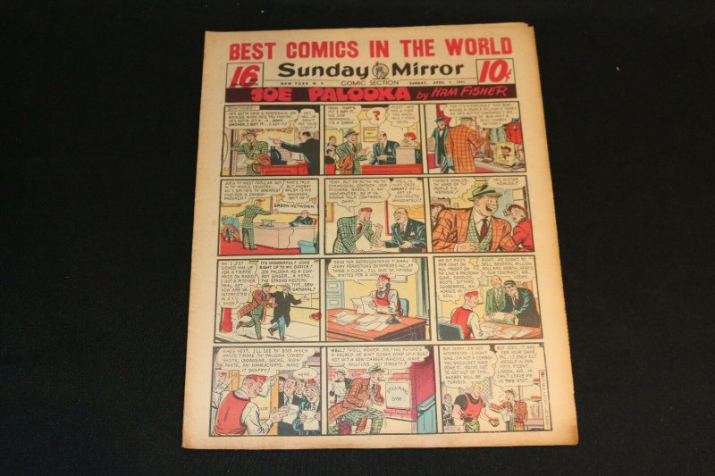 1951 Sunday Mirror Weekly Comic Section April 1st (Fine+) Superman Henry (1951), raw, ungraded comic book — front cover