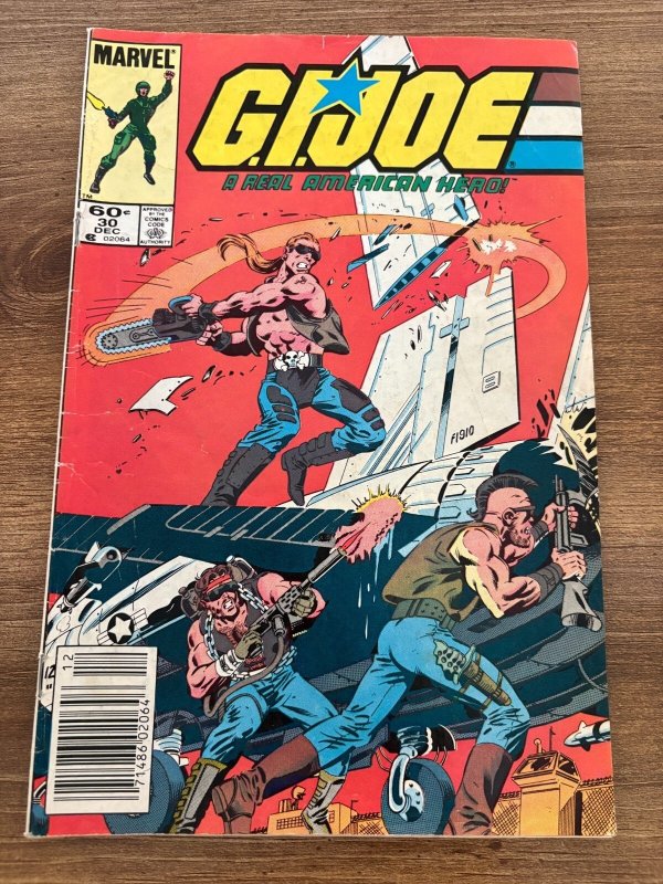 G.I. Joe #30 (Marvel Comics), raw comic book in FN- condition — front cover