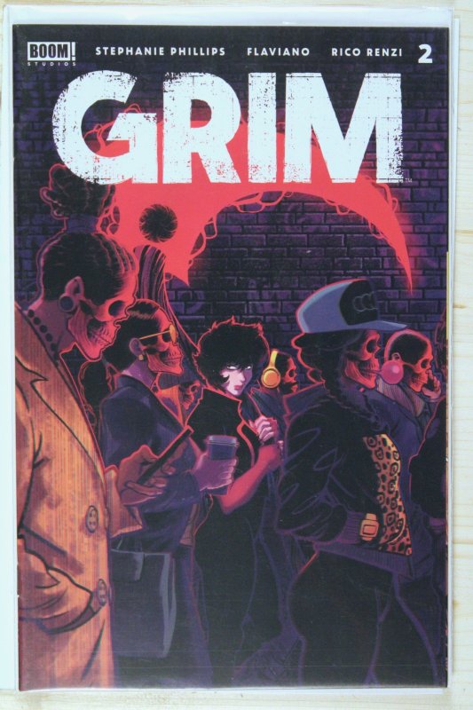 Grim #2 (Boom! Studios, 2022), raw comic book in NM+ 9.6 condition — front cover