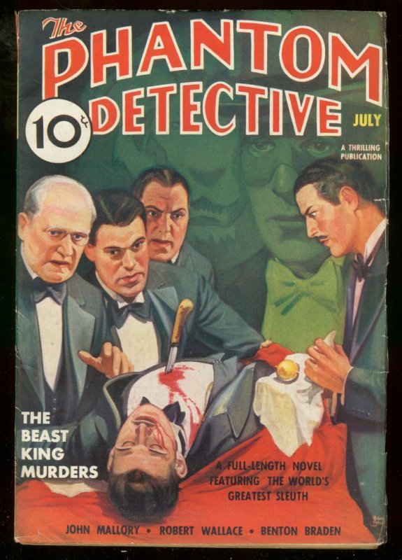 Phantom Detective--July 1937--Pulp Magazine--Thrilling--FN (1937), raw comic book in FN condition — front cover