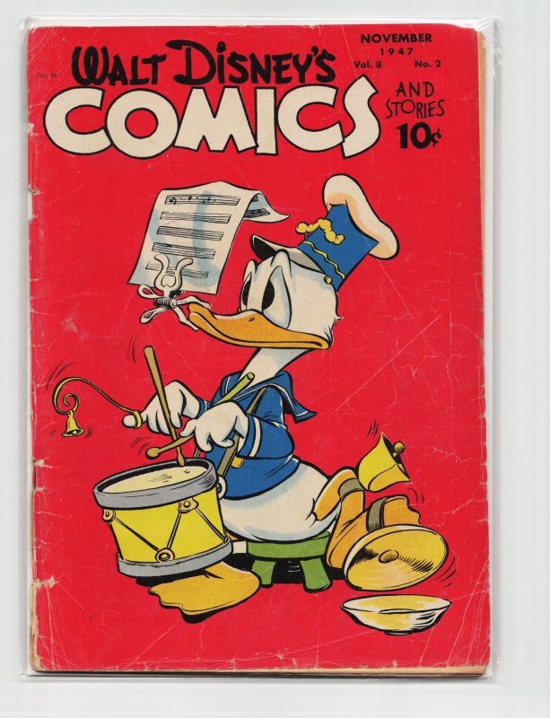 Walt Disney's Comics and Stories #86 (Dell, 1947), raw, ungraded comic book — front cover