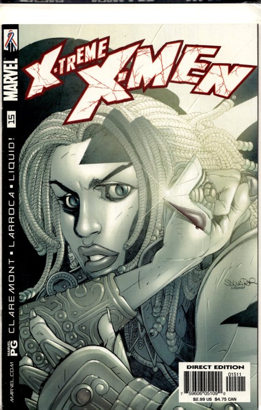 X-Treme X-Men #15 (2002), raw, ungraded comic book — front cover