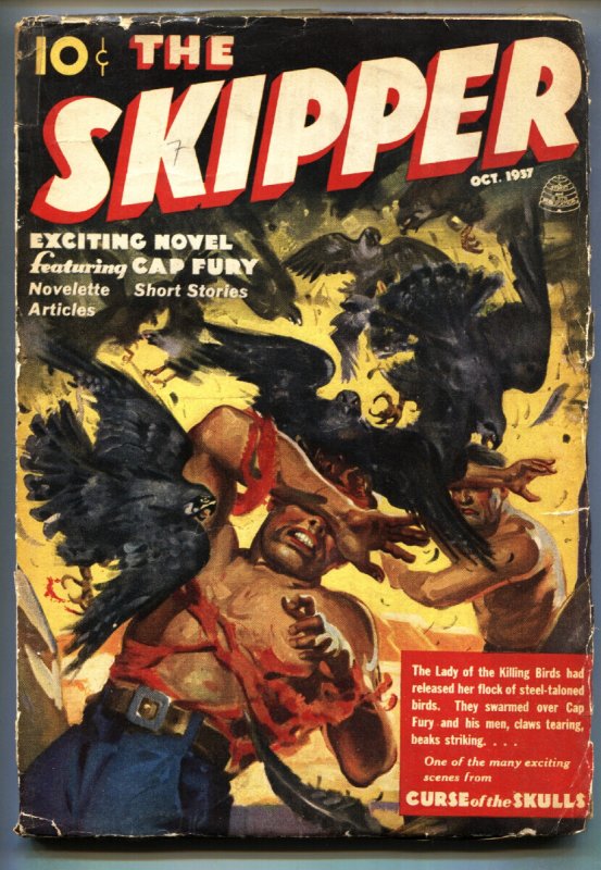 The Skipper October 1937- Cap Fury - Pulp Magazine-Rare (1937), raw, ungraded comic book — front cover