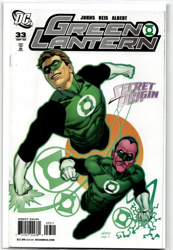 Green Lantern #33 (DC Comics, 2008), raw, ungraded comic book — front cover