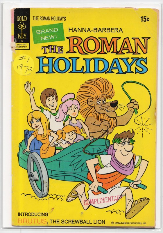 The Roman Holidays #1 (Gold Key, 1973), raw, ungraded comic book — front cover