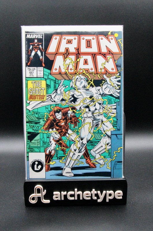 Iron Man #221 (Marvel Comics, 1987), raw, ungraded comic book — front cover