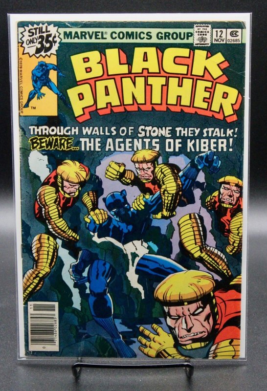 Black Panther #12 (Marvel Comics, 1978), raw comic book in FN- condition — front cover