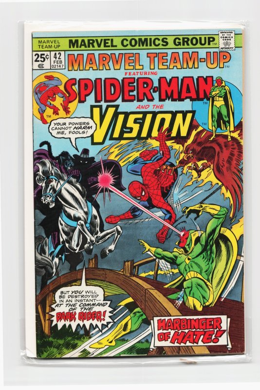 Marvel Team-Up #42 (Marvel Comics, 1976), raw, ungraded comic book — front cover