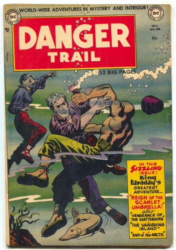 Danger Trail #4 (DC Comics, 1951), raw comic book in FN condition — front cover