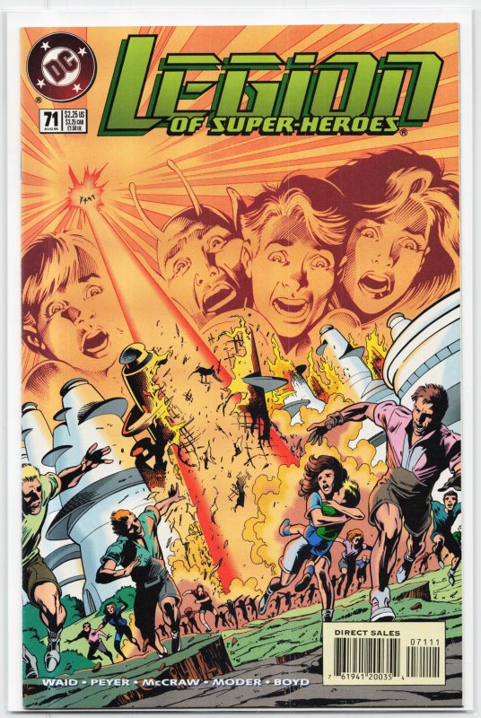 Legion of Super-Heroes #71 (DC Comics, 1995), raw, ungraded comic book — front cover