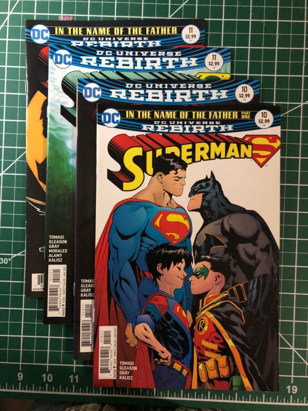 Superman #10, 11 (2017) Two Covers for Each Issue. (DC Comics, 2017), raw, ungraded comic book — front cover