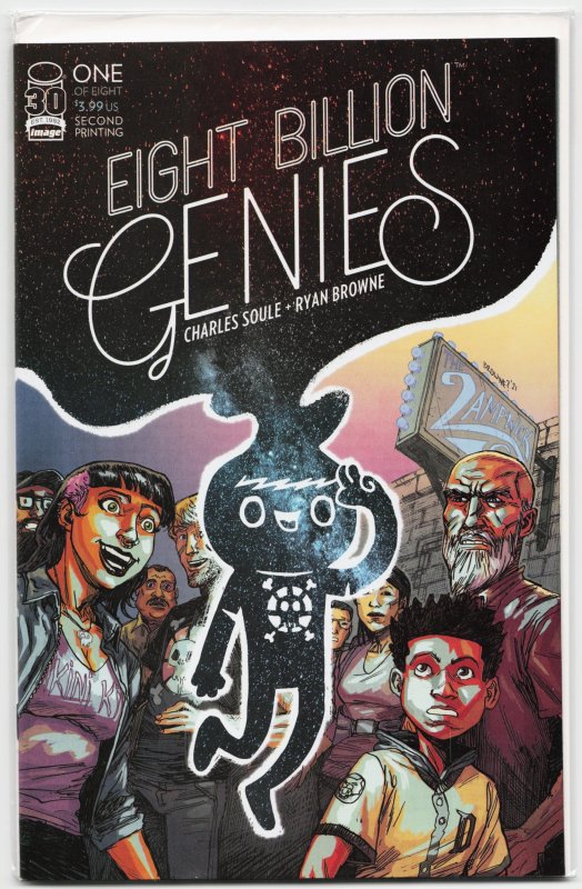 Eight Billion Genies #1 (Image Comics, 2022), raw, ungraded comic book — front cover