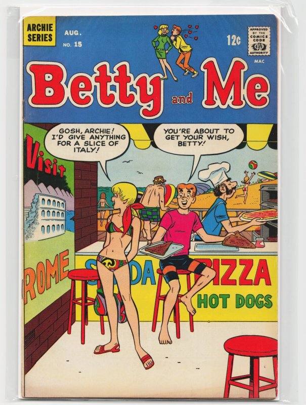 Betty and Me #15 (Archie Comics, 1968), raw, ungraded comic book — front cover