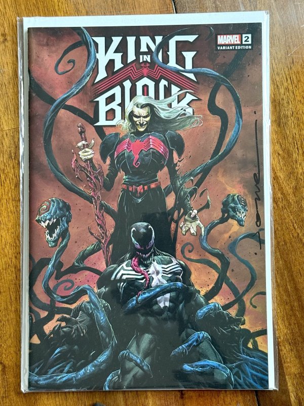 King in Black #2 (Marvel Comics, 2021), raw comic book in NM+ 9.6 condition — front cover