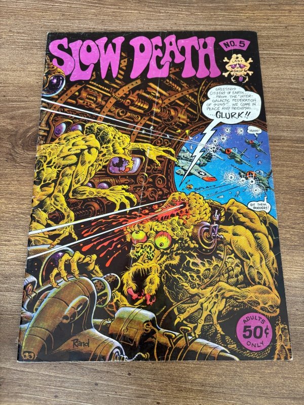 Slow Death #5, raw comic book in FN- condition — front cover