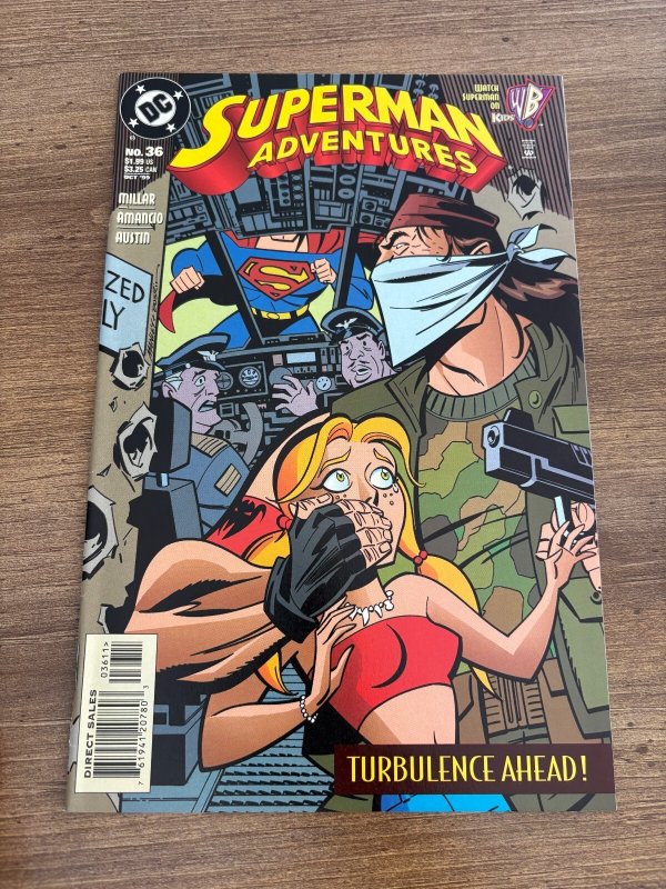 Superman Adventures #36 (DC Comics), raw comic book in NM condition — front cover