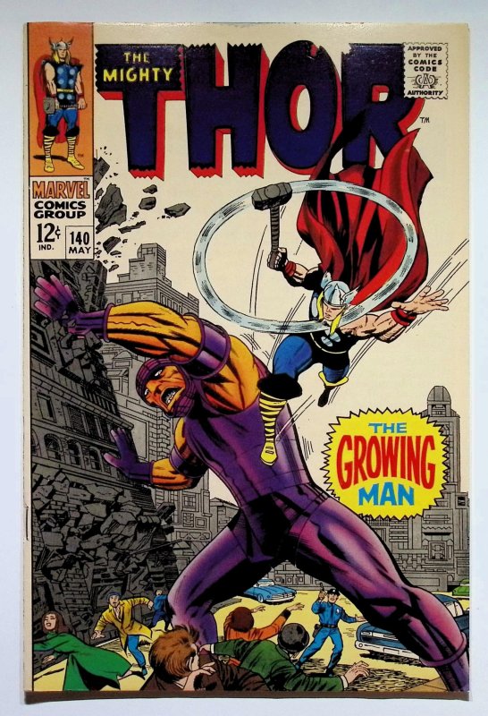 Thor #140 (Marvel Comics, 1967), raw, ungraded comic book — front cover