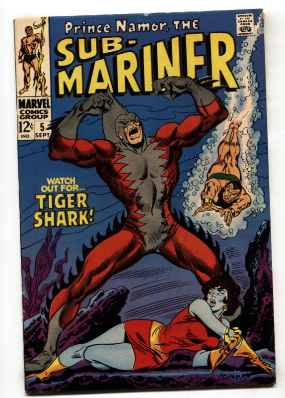 Sub-Mariner #5 (Marvel Comics, 1968), raw comic book in FN/VF condition — front cover