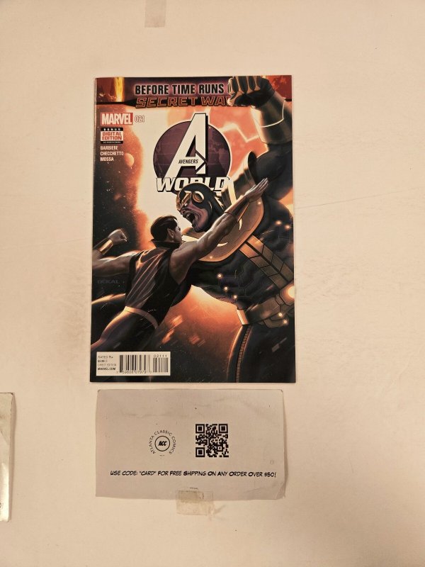 Avengers World #21 (Marvel Comics), raw comic book in NM condition — front cover