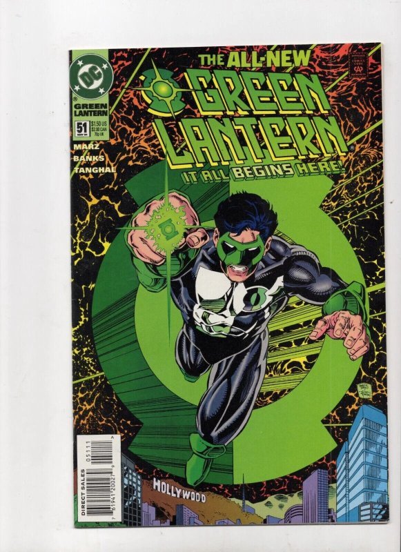 Green Lantern #51 (DC Comics, 1994), raw comic book in VF/NM 9.0 condition — front cover