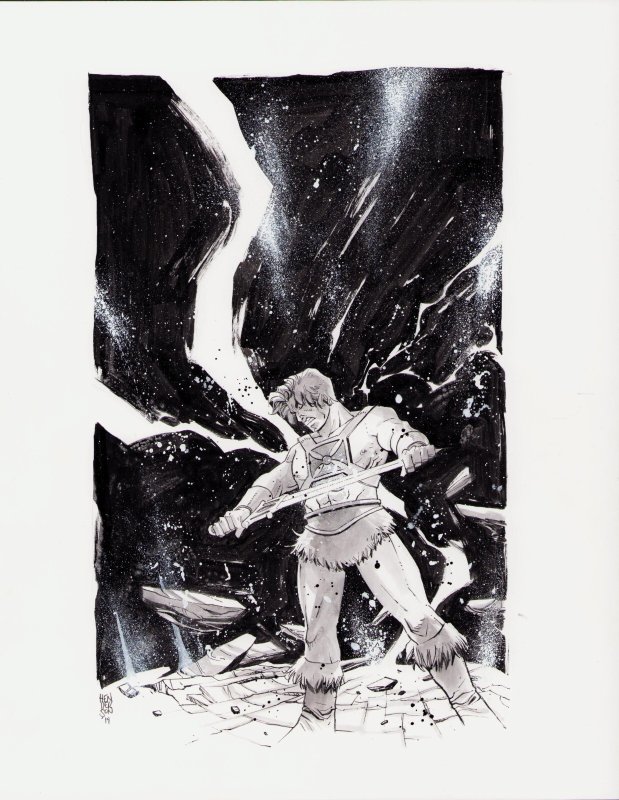 Two Piece He-Man vs. She-Ra - Sold as a Pair - 2019 Signed Mike Henderson (2019), raw, ungraded comic book — front cover