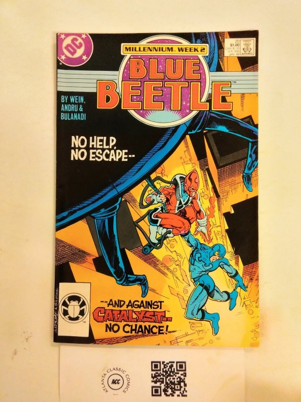 Blue Beetle #20 (DC Comics), raw, ungraded comic book — front cover
