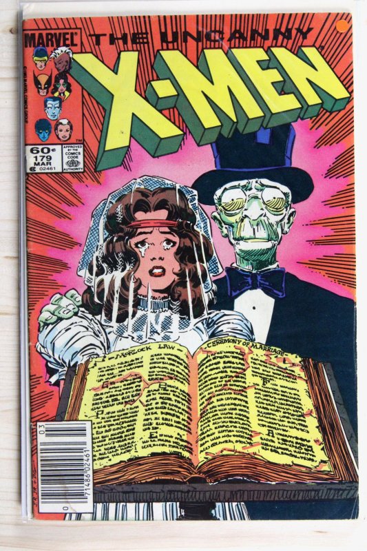 The Uncanny X-Men #179 (Marvel Comics, 1984), raw comic book in FN 6.0 condition — front cover