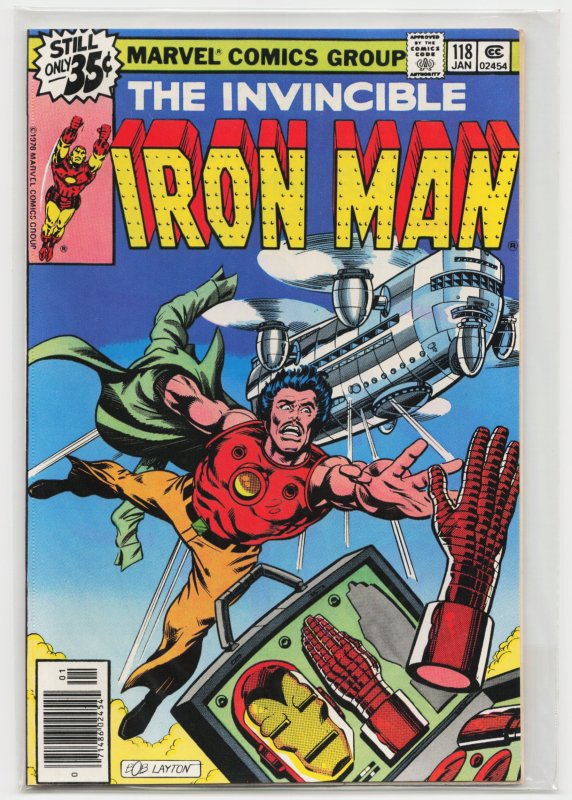 Iron Man #118 (Marvel Comics, 1979), raw, ungraded comic book — front cover