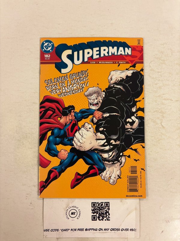 Superman #182 (DC Comics, 2002), raw comic book in NM condition — front cover