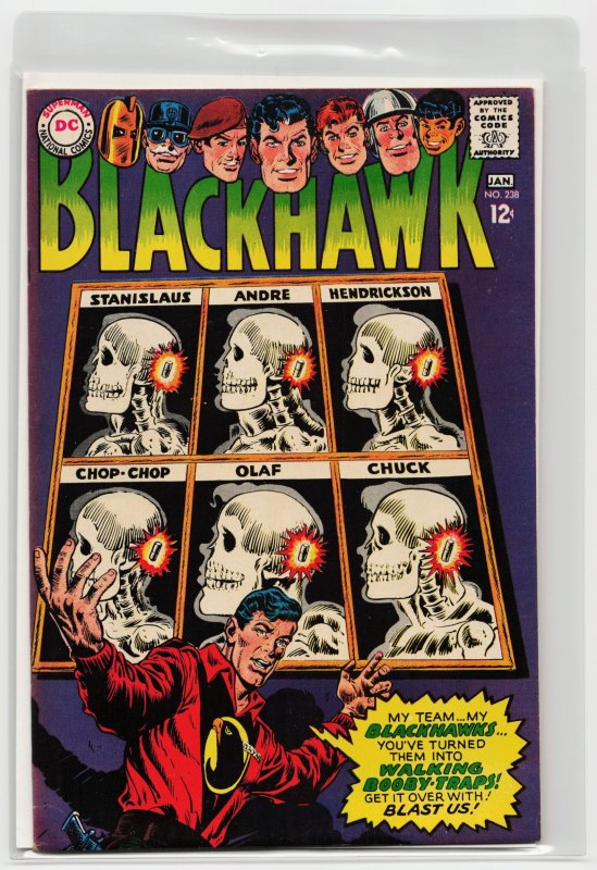 Blackhawk #238 (DC Comics, 1968), raw, ungraded comic book — front cover