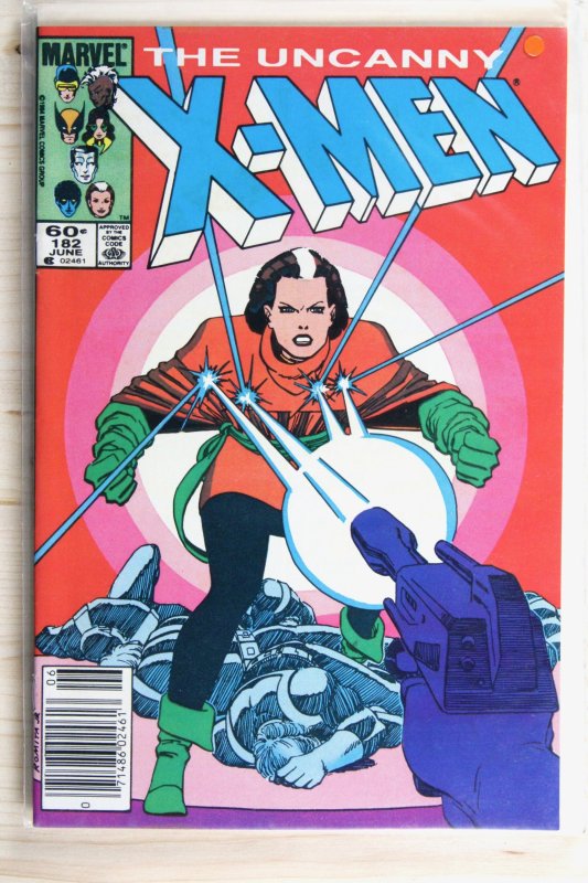 The Uncanny X-Men #182 (Marvel Comics, 1984), raw comic book in VF 8.0 condition — front cover