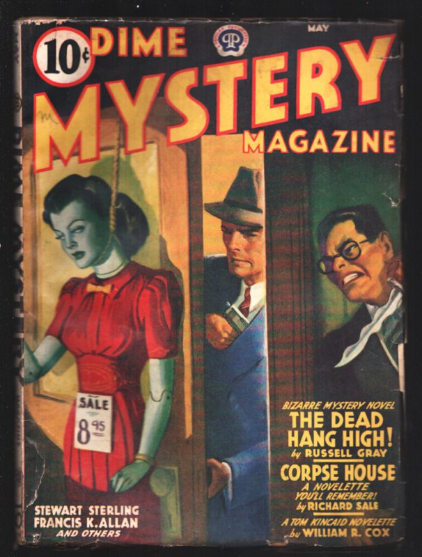 Dime Mystery 5/1946-Hanging Cover-Oriental Villain-Weird Menace Horror, raw, ungraded comic book — front cover
