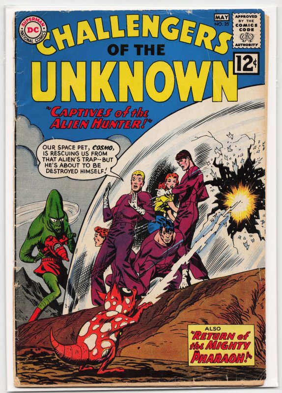 Challengers of the Unknown #25 (DC Comics, 1962), raw, ungraded comic book — front cover