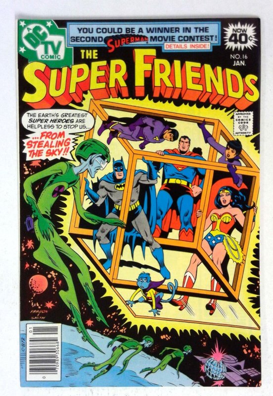 Super Friends #16 (DC Comics, 1979), raw comic book in NM- condition — front cover