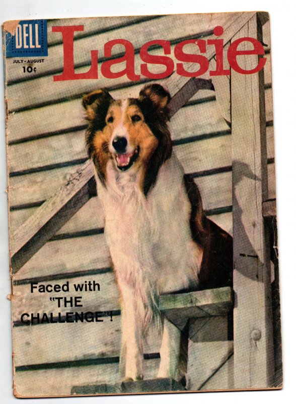 Lassie #41 (Dell Comics, 1958), raw comic book in GD/VG condition — front cover