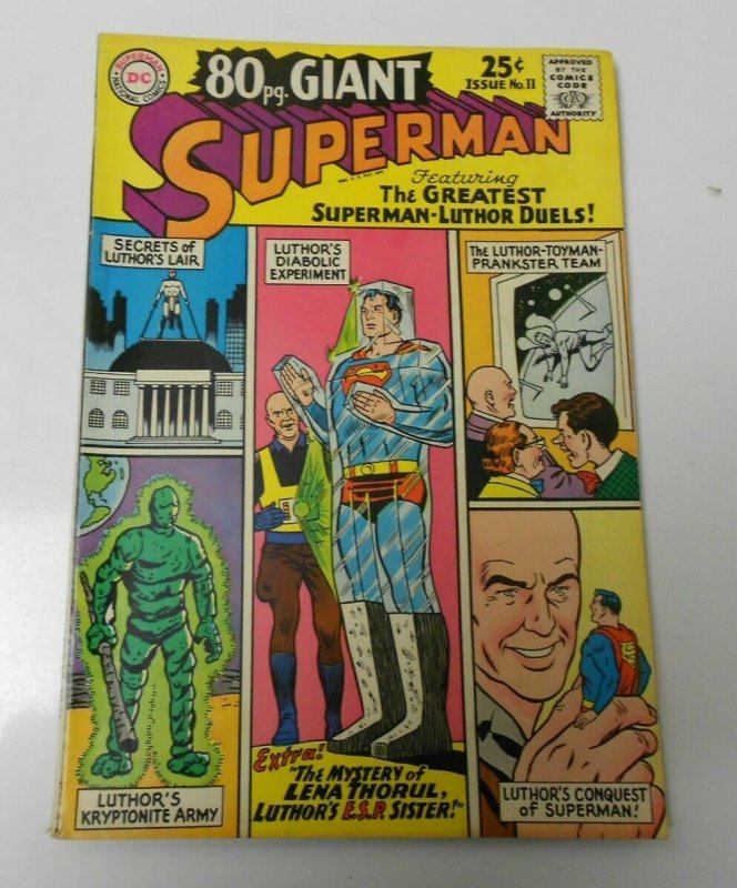 1965 Superman 80 Page Giant #11 (1965), raw comic book in 5.5 condition — front cover