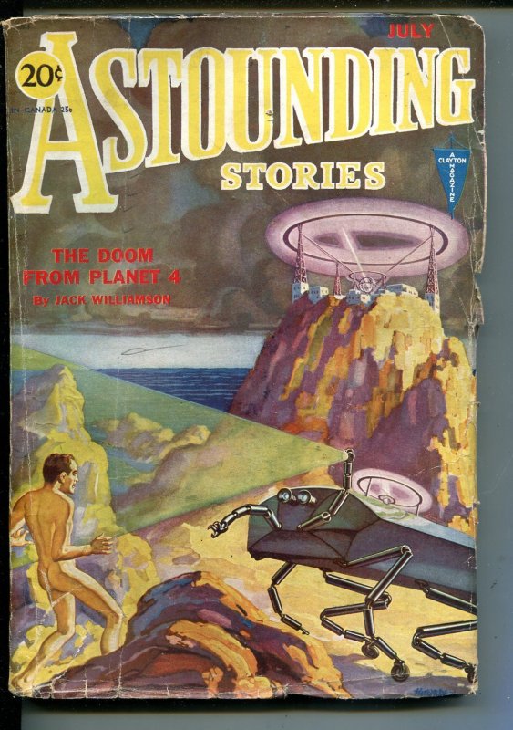 Pulp: Astounding Stories Pulp 7/1931- Doom from Planet 4 VG+, raw comic book in VG+ condition — front cover