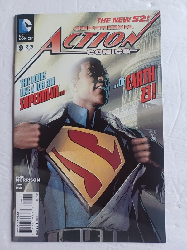 Action Comics #9 (DC Comics, 2012), raw comic book in NM condition — front cover