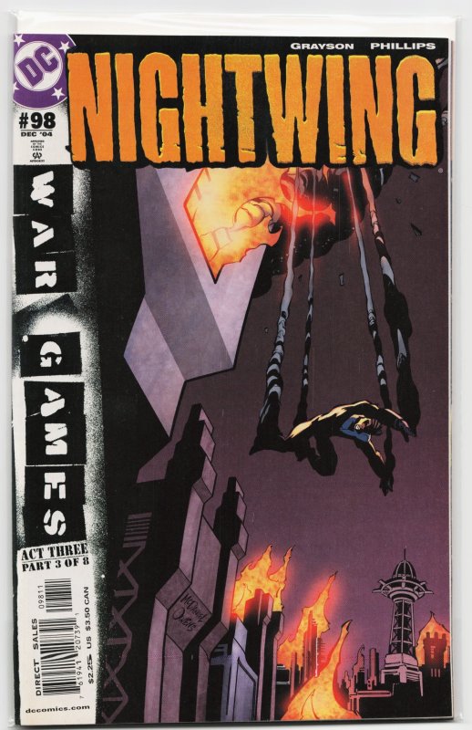 Nightwing #98 (DC Comics, 2004), raw, ungraded comic book — front cover