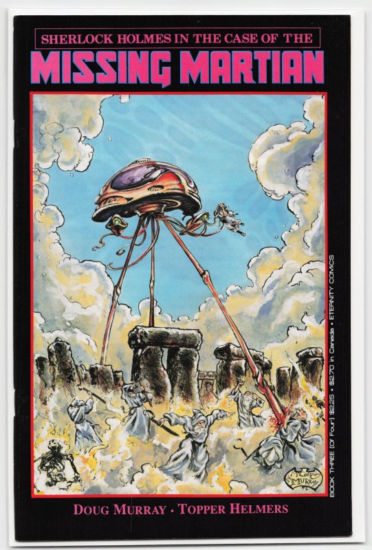 Sherlock Holmes in the Case of the Missing Martian #3 (Marvel Comics, 1990), raw, ungraded comic book — front cover