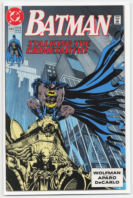 Batman #444 (DC Comics, 1990), raw, ungraded comic book — front cover