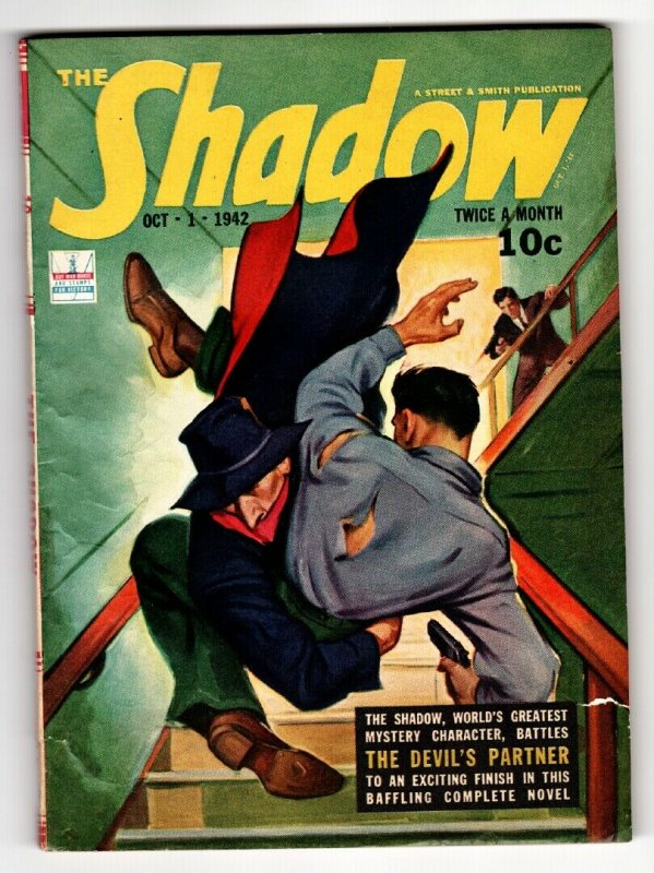 Shadow Pulp MAG 1942 Oct 1-Street & Smith High Grade Fn/vf (Street & Smith, 1942), raw comic book in FN/VF condition — front cover