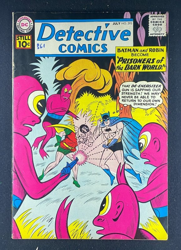 Detective Comics #293 (DC Comics, 1937), raw comic book in FN 6.0 condition — front cover