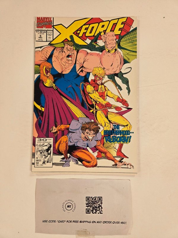X-Force #5 (Marvel Comics, 1991), raw comic book in NM condition — front cover