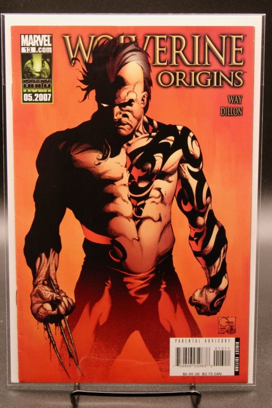 Wolverine: Origins #13 (Marvel Comics, 2007), raw, ungraded comic book — front cover