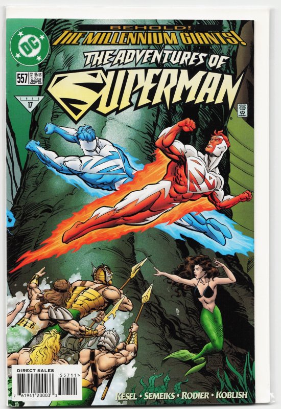 Adventures of Superman #557 (DC Comics, 1998), raw, ungraded comic book — front cover