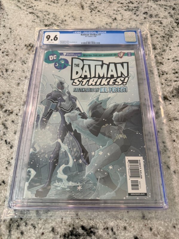 The Batman Strikes #7 (DC Comics), CGC 9.6 graded comic book, Universal Blue label — front cover in its holder