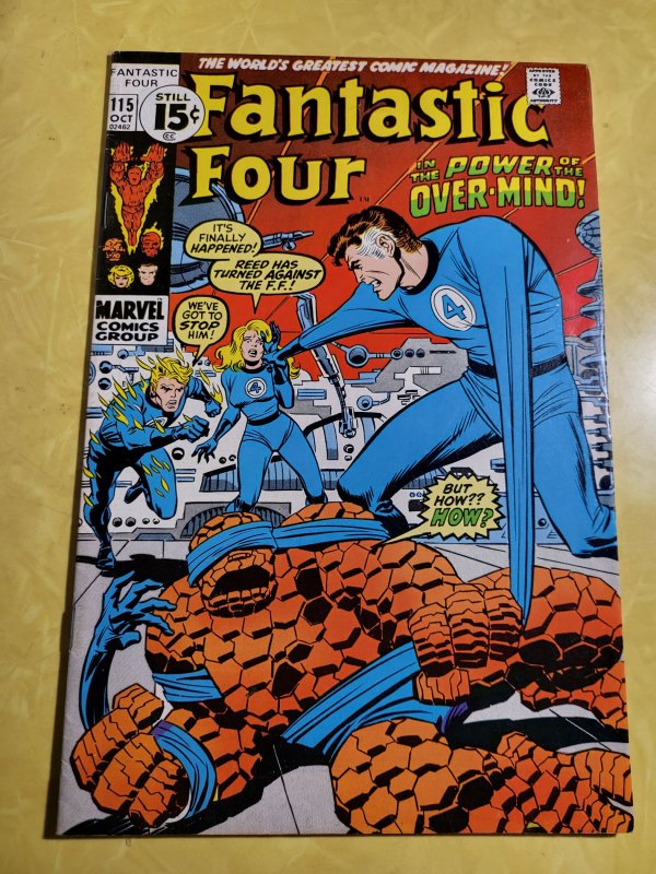 Fantastic Four #115 (Marvel Comics, 1971), raw, ungraded comic book — front cover