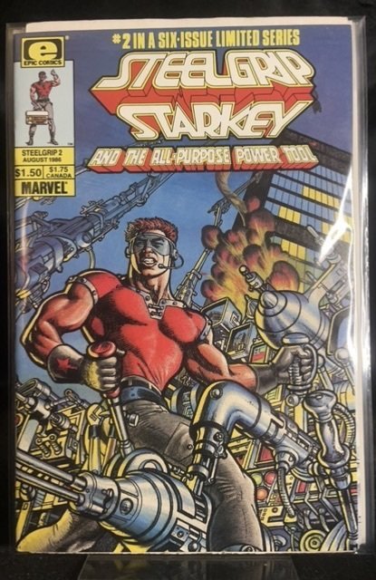 Steelgrip Starkey #2 (1986), raw, ungraded comic book — front cover